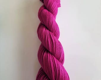 Amethyst- 100% cotton, solid colorway, Sport weight, hand dyed