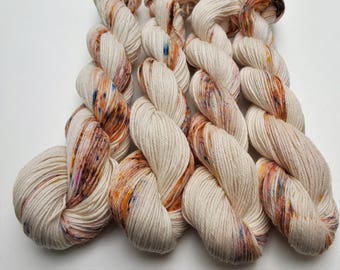 Zen- 100 Cotton Yarn, Hand Dyed, Speckled, Variegated, Hand Painted Yarn