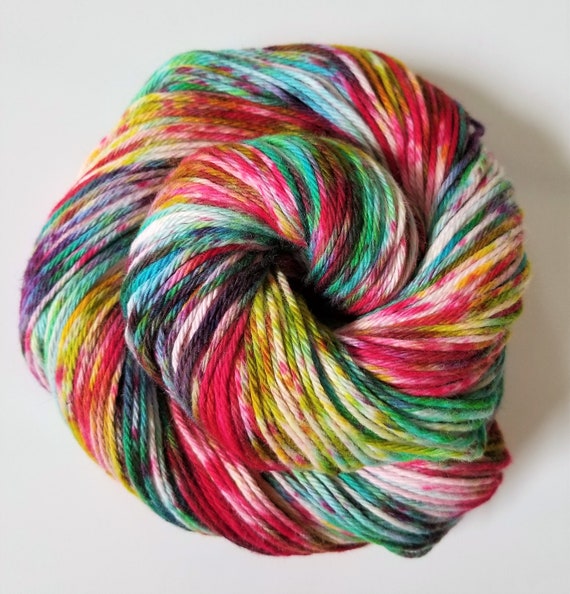 Your Crazy is Showing- 100% Organic Cotton, Hand Dyed, Bulky Weight, Speckled Yarn
