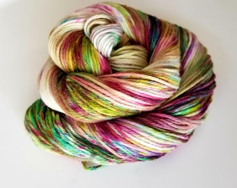 Bayou- 100 Organic Cotton, Hand Dyed, Fingering Weight, Variegated, Speckled Yarn