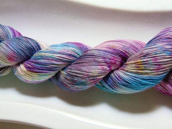 Uptown Funk- 100 Organic Cotton, Hand Dyed Lace Weight Hand Painted Yarn