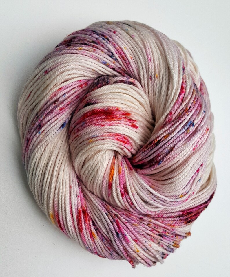 Tutti Fruity 100 Cotton, Hand Dyed, Variegated, Speckled, Hand Painted Yarn image 4