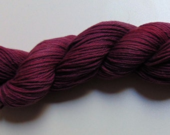 Blackberry- 100 Organic Cotton Yarn, Hand Dyed, Hand Painted