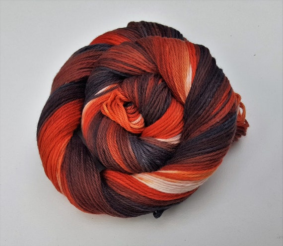 Toasted Marshmellow- 100 Cotton Yarn, Hand Dyed, Hand Painted Yarn