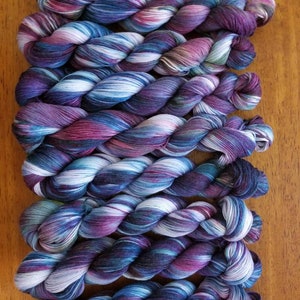 Enchanted- 100 Cotton, Hand Dyed, Variegated, Speckled, Hand Painted Yarn