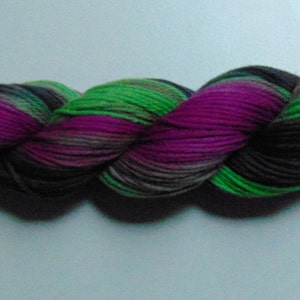 Wicked- 100 Organic Cotton, Hand Dyed, Available in Many Weights, Variegated Yarn