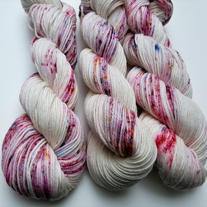 Tutti Fruity 100 Cotton, Hand Dyed, Variegated, Speckled, Hand Painted Yarn image 1