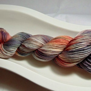 Rusted Elegance- 100 Organic Cotton, Hand Dyed, Sport Weight Hand Painted Yarn