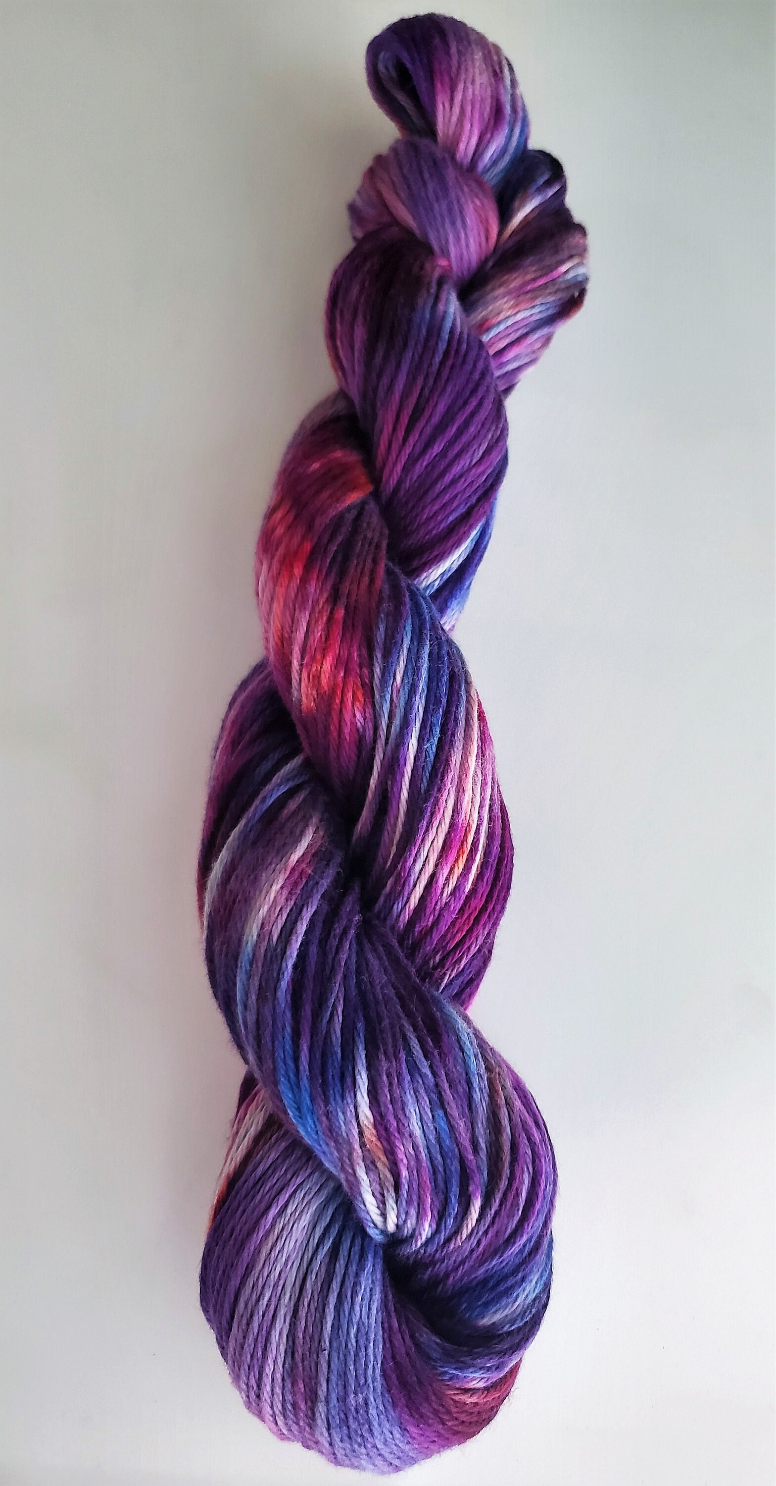 Purple Ombre Gradient Hand Spun Hand dyed Aran Weight Yarn for Crochet,  Knitting, and Worsted Weight Projects