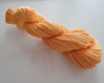 Cantaloupe- 100% Organic Cotton, Hand Dyed, Hand painted, Cotton Yarn, Worsted Weight