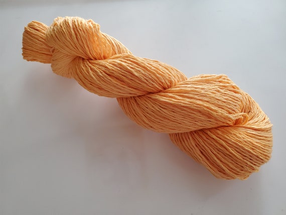 Cantaloupe- 100% Organic Cotton, Hand Dyed, Hand painted, Cotton Yarn, Worsted Weight