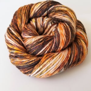 Nutmeg and Cloves- 100% Cotton, Hand Dyed, Speckled, Bulky Weight, Variegated Yarn