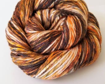 Nutmeg and Cloves- 100% Cotton, Hand Dyed, Speckled, Bulky Weight, Variegated Yarn