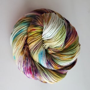 Practically Magic- 100% Organic Cotton, Hand Dyed, Fingering Weight, Speckled, Ombre, Rainbow