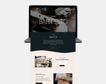 Bar Pesto: Plantilla moderna para sitio web de restaurante en Squarespace 7.1