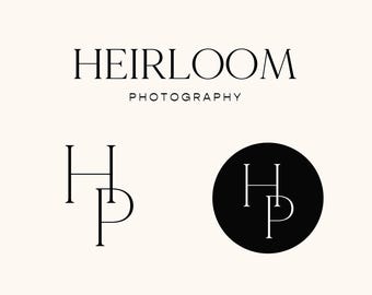 Plantilla de logotipo de Canva para crear uno mismo / Suite de marca tradicional para una marca elegante y coherente