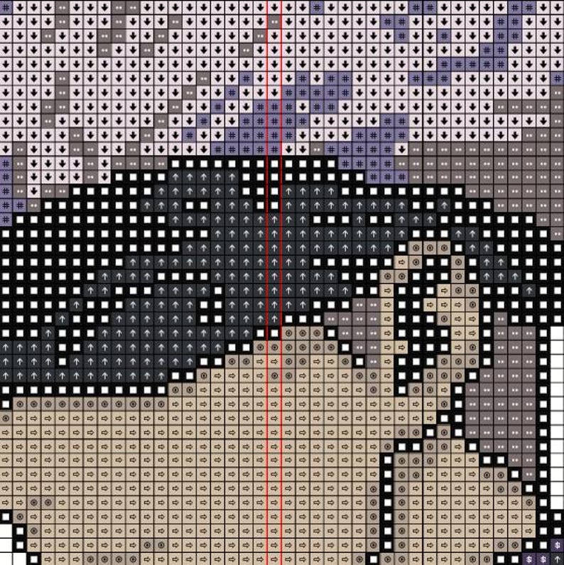 Gojo Satoru Cross Stitch Pattern, Jujutsu Kaisen Anime Embroidery Chart ...