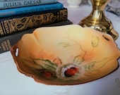 Antique NIPPON Porcelain Candy Dish by Noritake. Hand-painted 1900s.