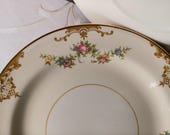 Vintage Homer Laughlin Eggshell Nautilus Plates (Set of 6) – Floral Dessert/Bread China