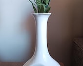 Vintage Porcelain/ceramic Vase with Yellow Flowers, Capo di Monte Style, 7.5”.
