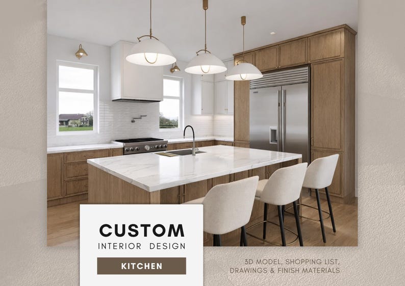 CUSTOM Interior Design - KITCHEN: 3D Visualization Renders, Shopping ...