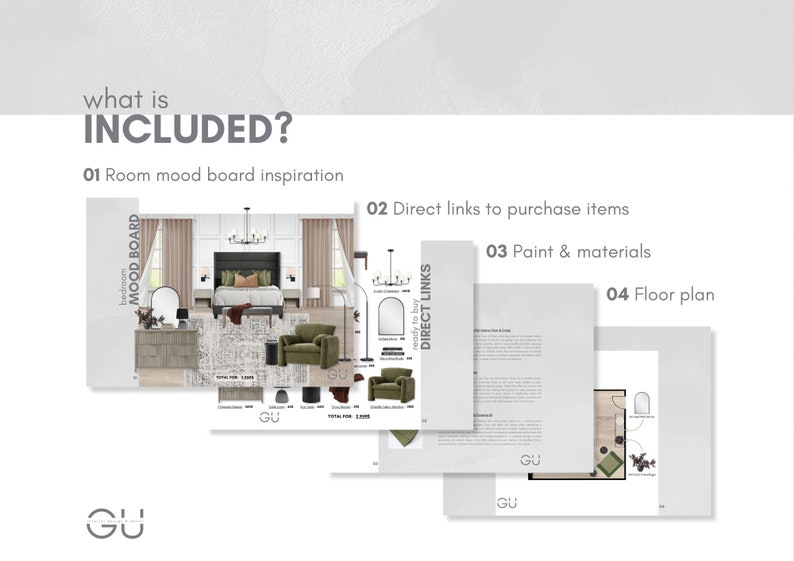 Predesigned Bedroom Package, Modern Earthy Master Bedroom Design