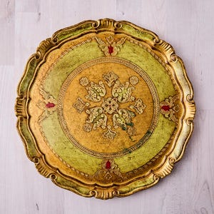 Vintage Florentine Gold Tray: Italian Hollywood Regency Decor