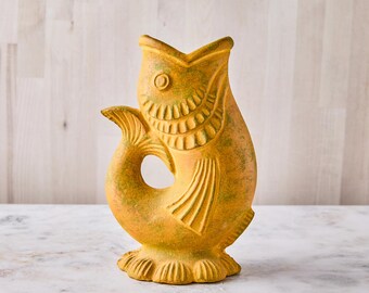 Yellow Gluggle Jug: Gurgle Fish Vase