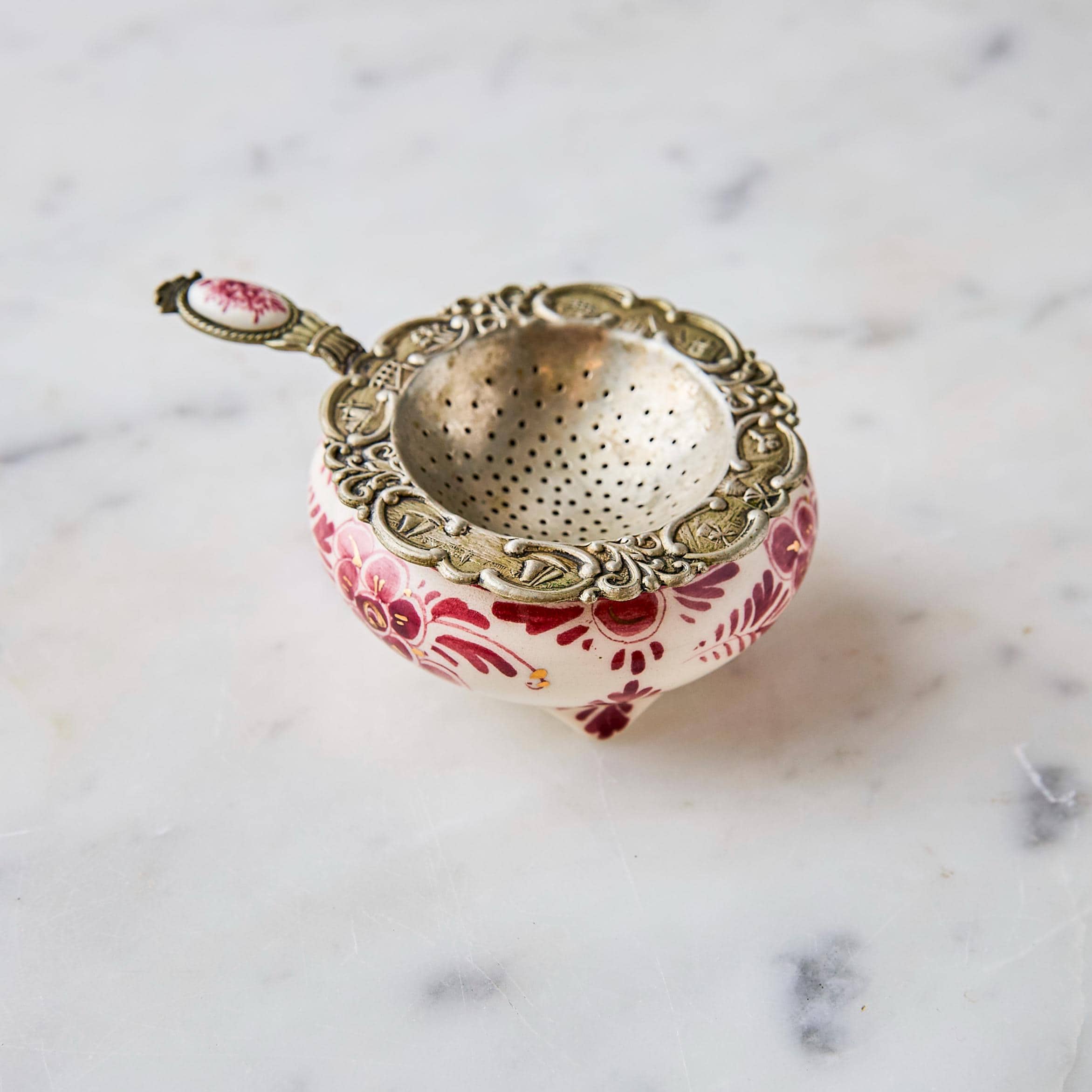 デルフト　ティーストレーナー　オランダ デルフト ティーストレーナー オランダ デルフト ティー