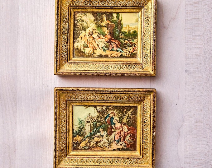 Vintage Florentine Rococo Wall Art: Gilded Gold Frame, Made in Italy - Etsy