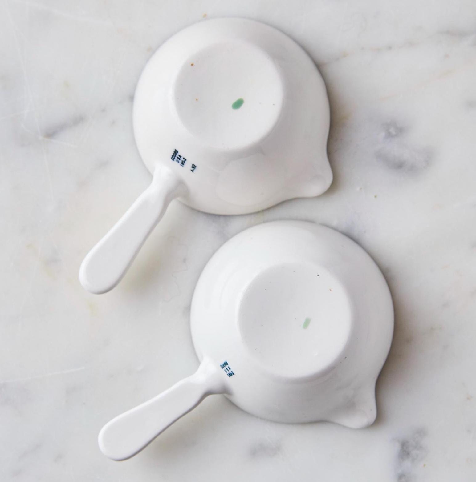 Vintage Coors USA White Porcelain Laboratory Measuring Cups