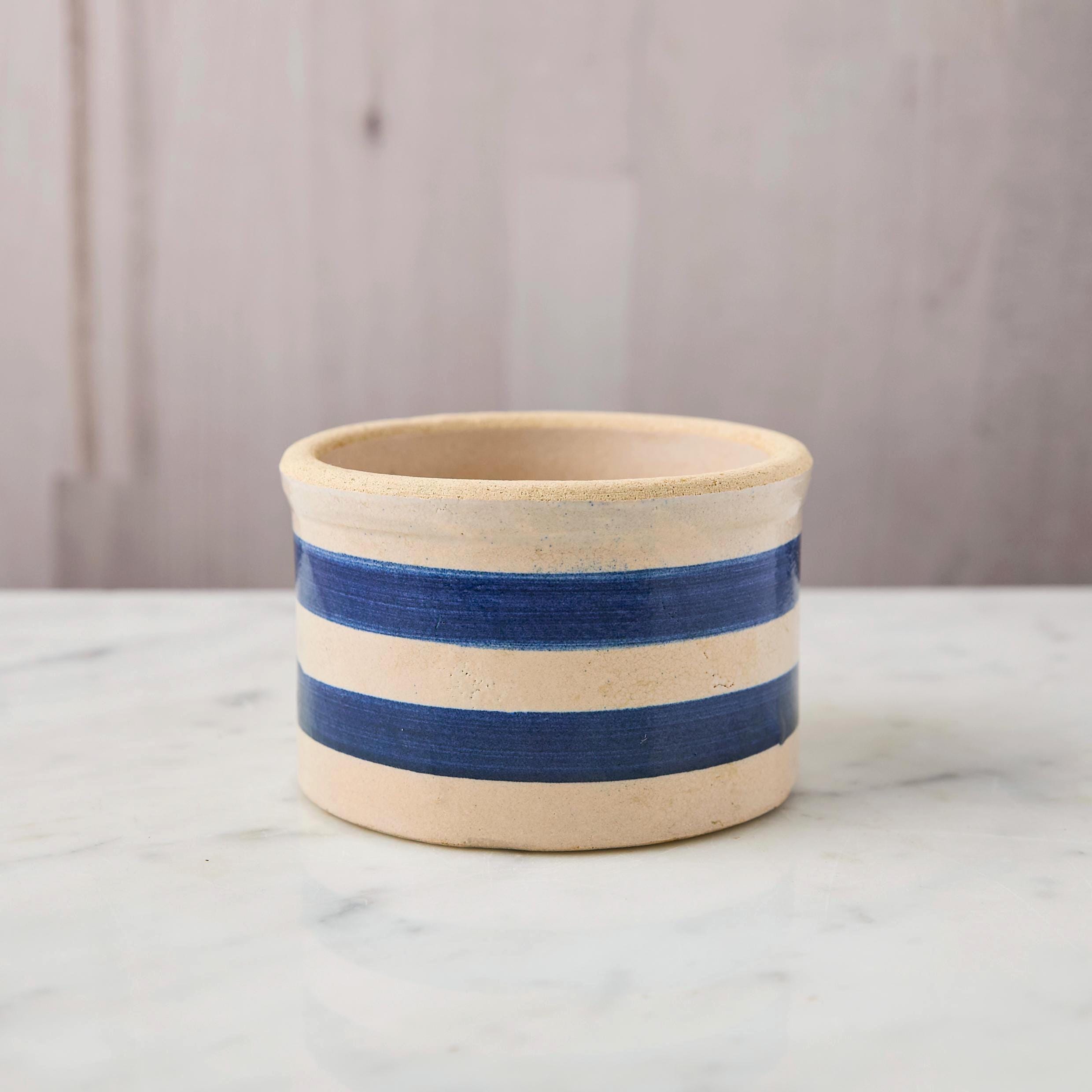 Vintage Blue Stripe Pottery - Etsy