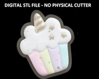 STL File - Unicorn Cupcake - Digital File