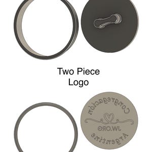 May include: Two-piece cookie cutter set with a circle and a round design that says "Congratulations" with a heart and the text "J.R.O.W.L.  Anytime"