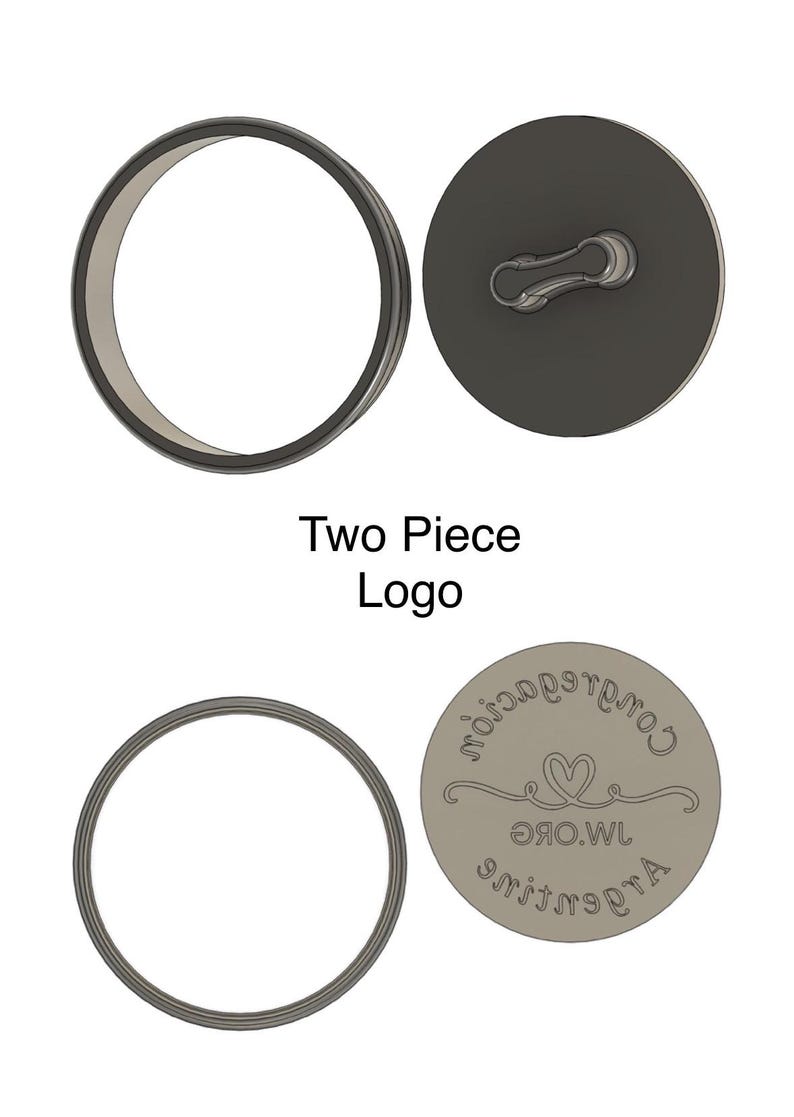 May include: Two-piece cookie cutter set with a circle and a round design that says "Congratulations" with a heart and the text "J.R.O.W.L.  Anytime"