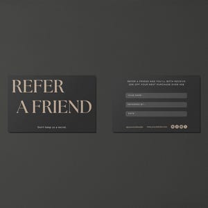 Modelo de cartão de referência digital editável - Download instantâneo, design de negócios para impressão, SET03
