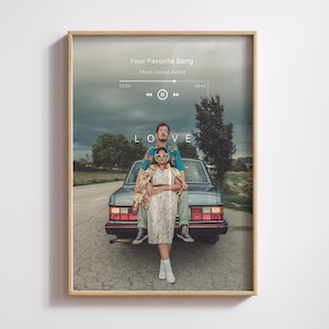 Póster musical personalizado para parejas: plantilla de Canva editable / Regalo de aniversario, boda y San Valentín