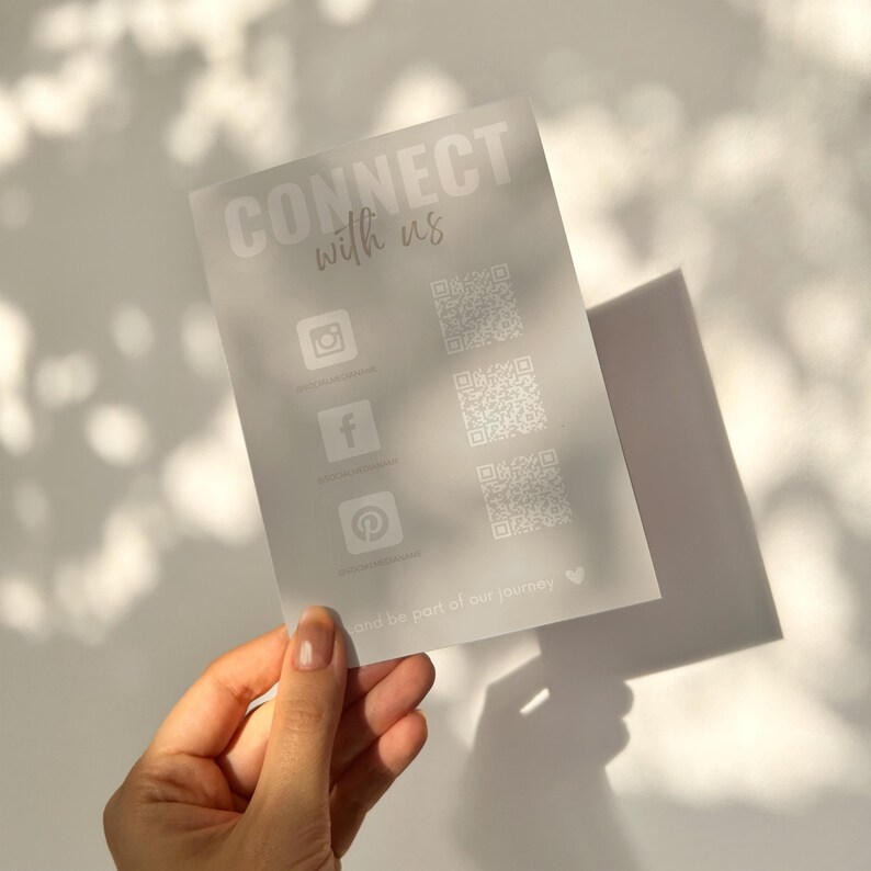 Editable QR Code Template for Business | Digital Social Media Card to ...