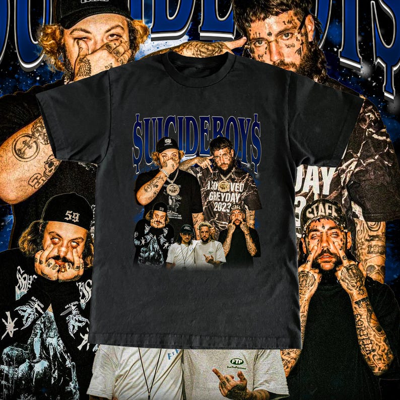 Vintage Suicideboys T-Shirt - Custom G59 Design, US Cotton Black