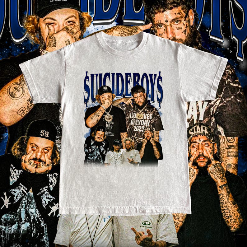 Vintage Suicideboys T-Shirt - Custom G59 Design, US Cotton White