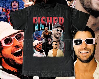 Vintage Fischer Grafik T-Shirt - Techno DJ EDM Fan Shirt