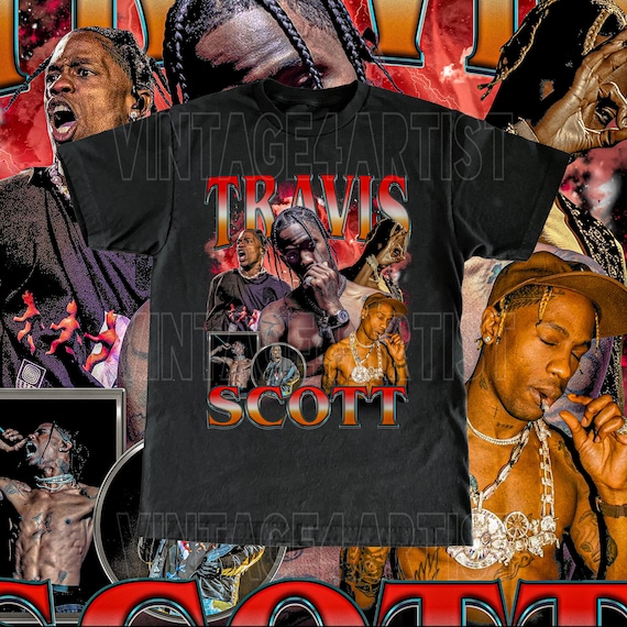 Vintage Chandail Travis Scott Vintage Travis Scott Shirt Custom