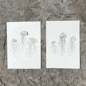 Beach Sea Glass Jellyfish Art