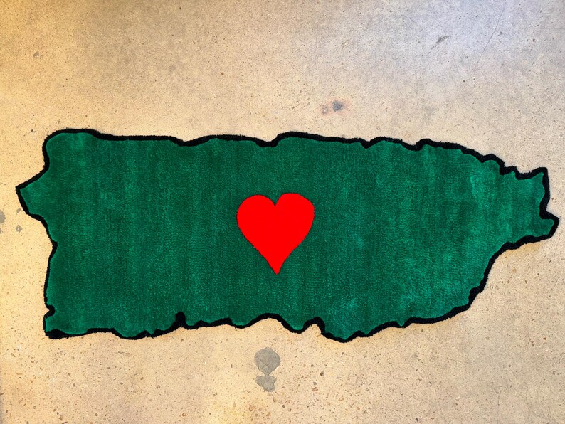 Puerto Rico Rug Puerto Rico's Outline - Etsy