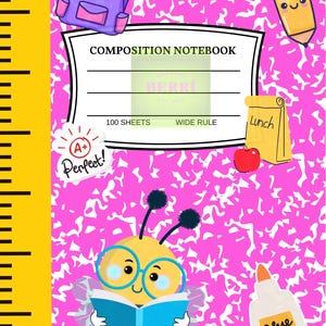 Composition Notebook PNG Clipart: Teacher Back to School Digital Download