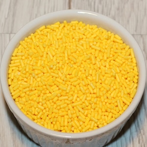Yellow Jimmie Sprinkles   (4 oz)  Yellow Sprinkles, Jimmie Sprinkles, Cupcake Toppings, Yellow Cupcake Toppings, Ice Cream Toppings