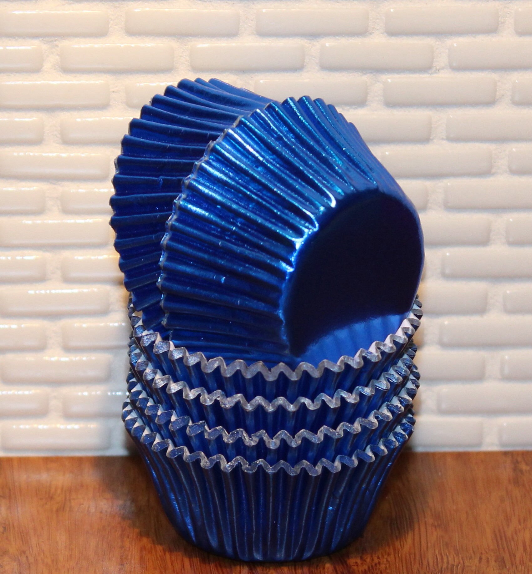 Blue Foil Cupcake Liners qty 50 Royal Blue Foil Cupcake Etsy UK