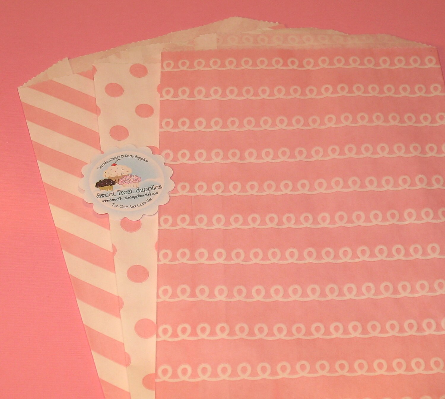 Pretty in Pink Goodie Favor Bags 15 Etsy