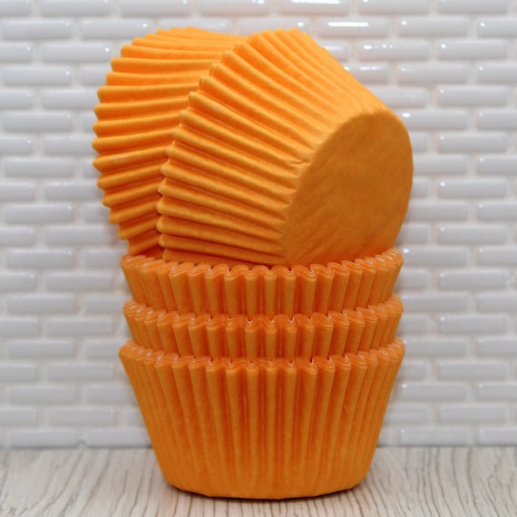 Orange Heavy Duty Cupcake Liners Qty 32 Orange Baking Cups Orange Cupcake Papers Orange Cupcake Wrappers Orange Muffin Cups Baking Cup