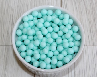 Baby Blue 10 MM Candy Beads (3 oz) Baby Blue Candy Beads, Blue Candy Beads, Blue Candy Bead Cake Decorations, Blue Candy Beads Cake Toppings